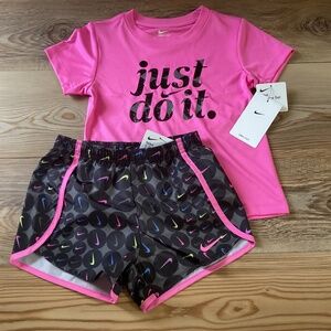 Nike Girls DRIFIT Tee & Shorts Set Size 5 or 6(NWT)~PRICE IS FIRM~